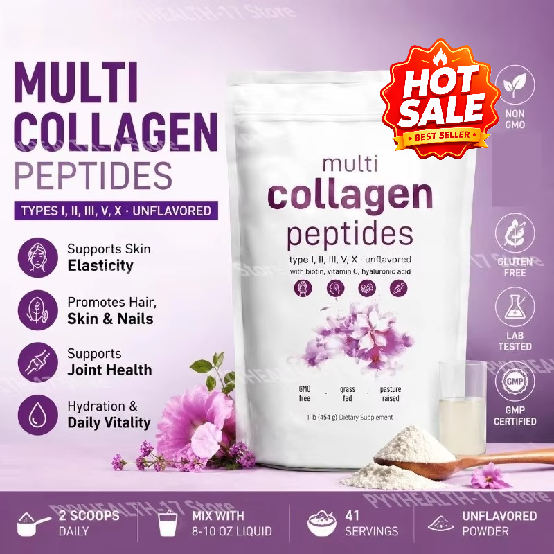 Hair Care Vitamin - Multi Collagen Peptides Powder Types I