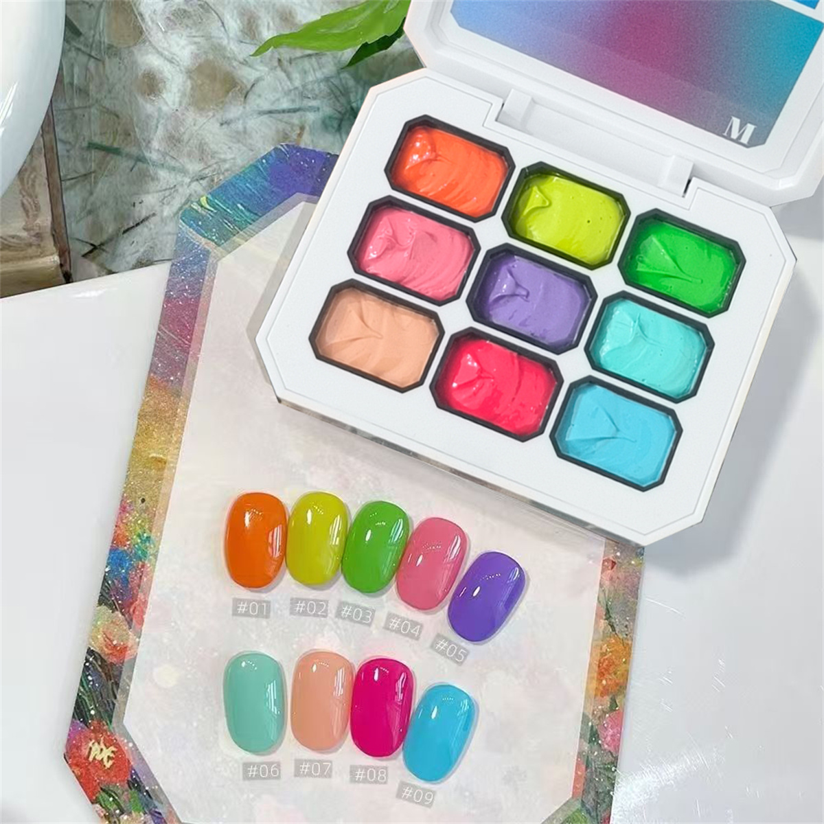 1pc 9-color Solid Nail Polish  - Hair Care Gel 评论和价格