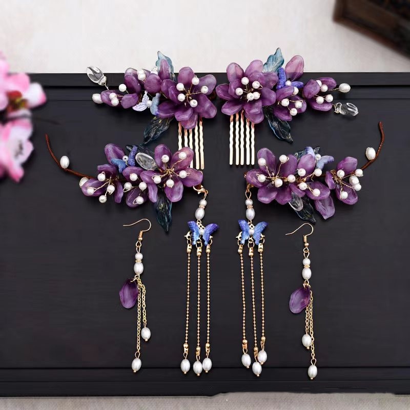 Chinese Glazed Flower Hairpin  - Hair Care Japanese 评论和价格