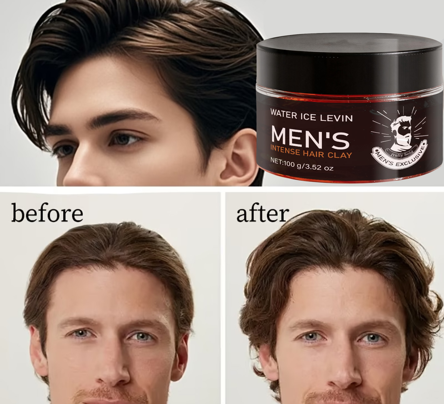 Men's Firm Hold Hair Clay with - Hair Care Vitamin 评论和价格