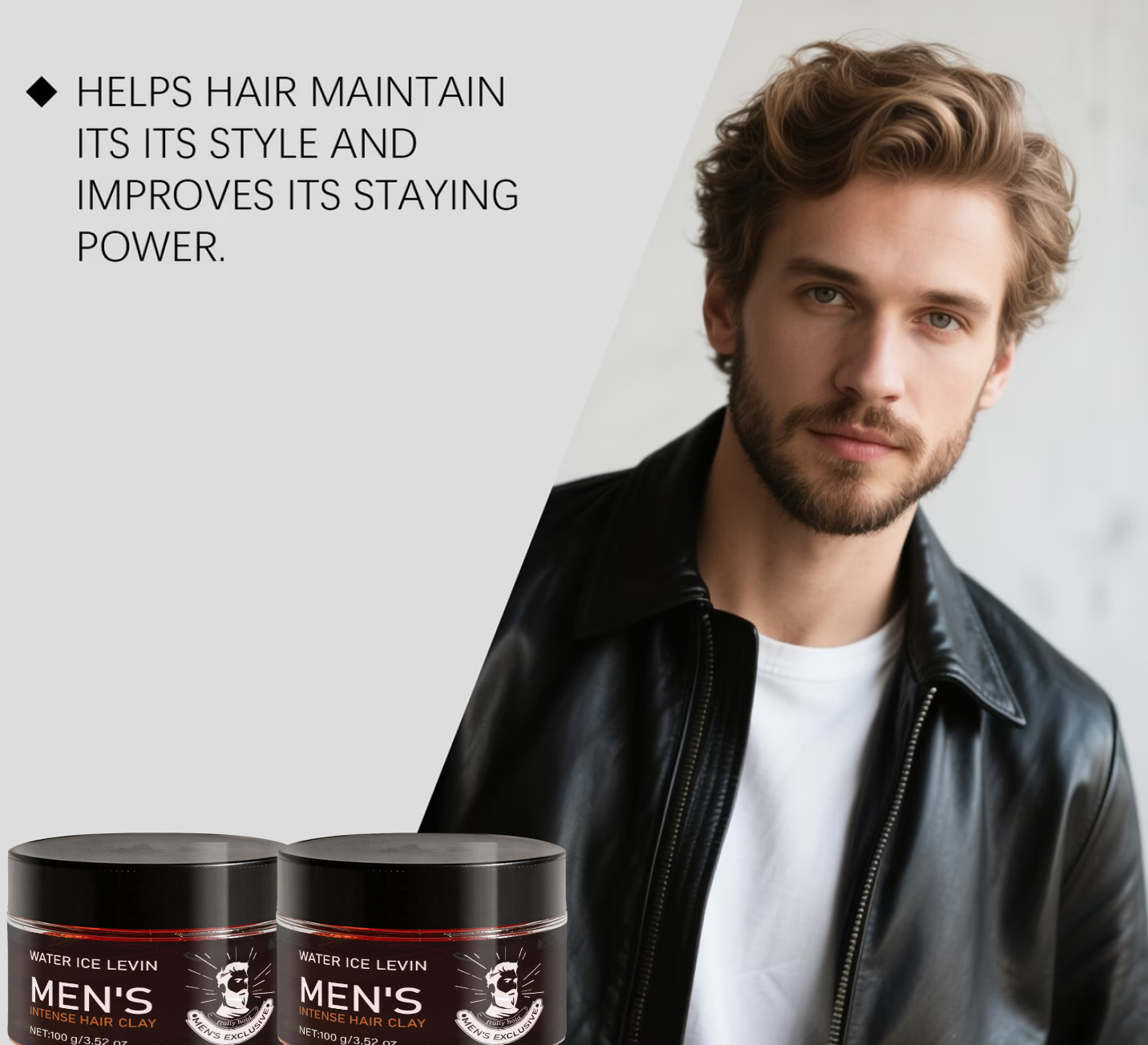 Men's Firm Hold Hair Clay with - Hair Care Vitamin 评论和价格
