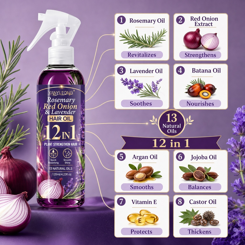 120ml Rosemary and Onion Hair  - Hair Care Heat Protectant 评论和价格