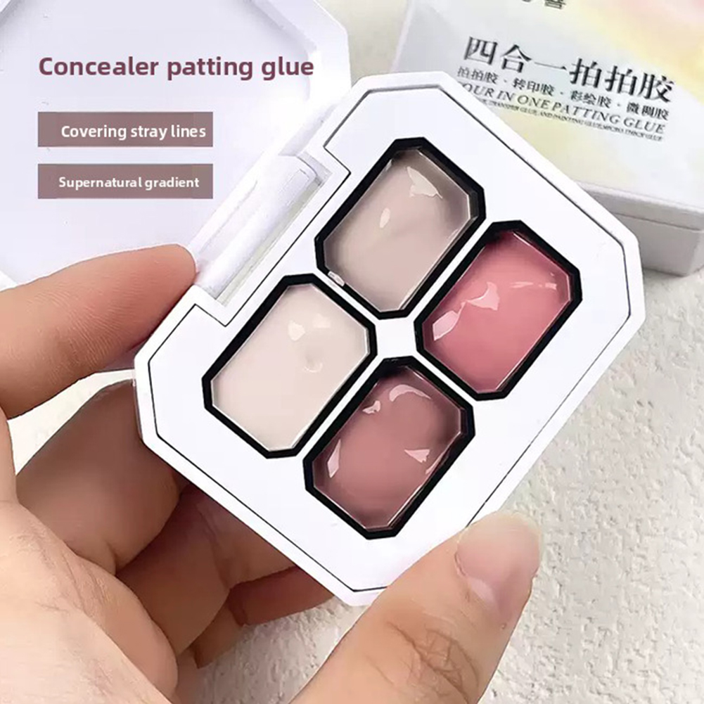 4 Colors Nail Gel Paint Palett - Hair Care Gel 评论和价格
