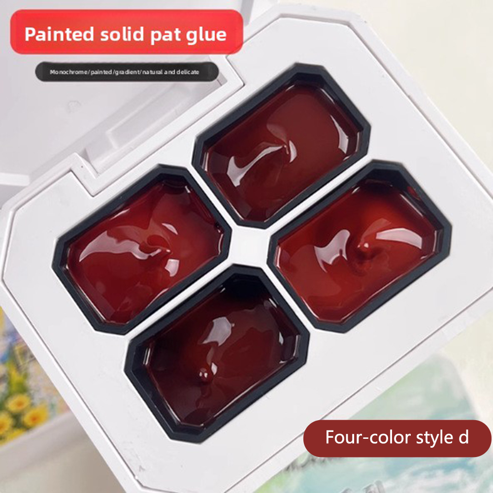 4 Colors Nail Gel Paint Palett - Hair Care Gel 评论和价格