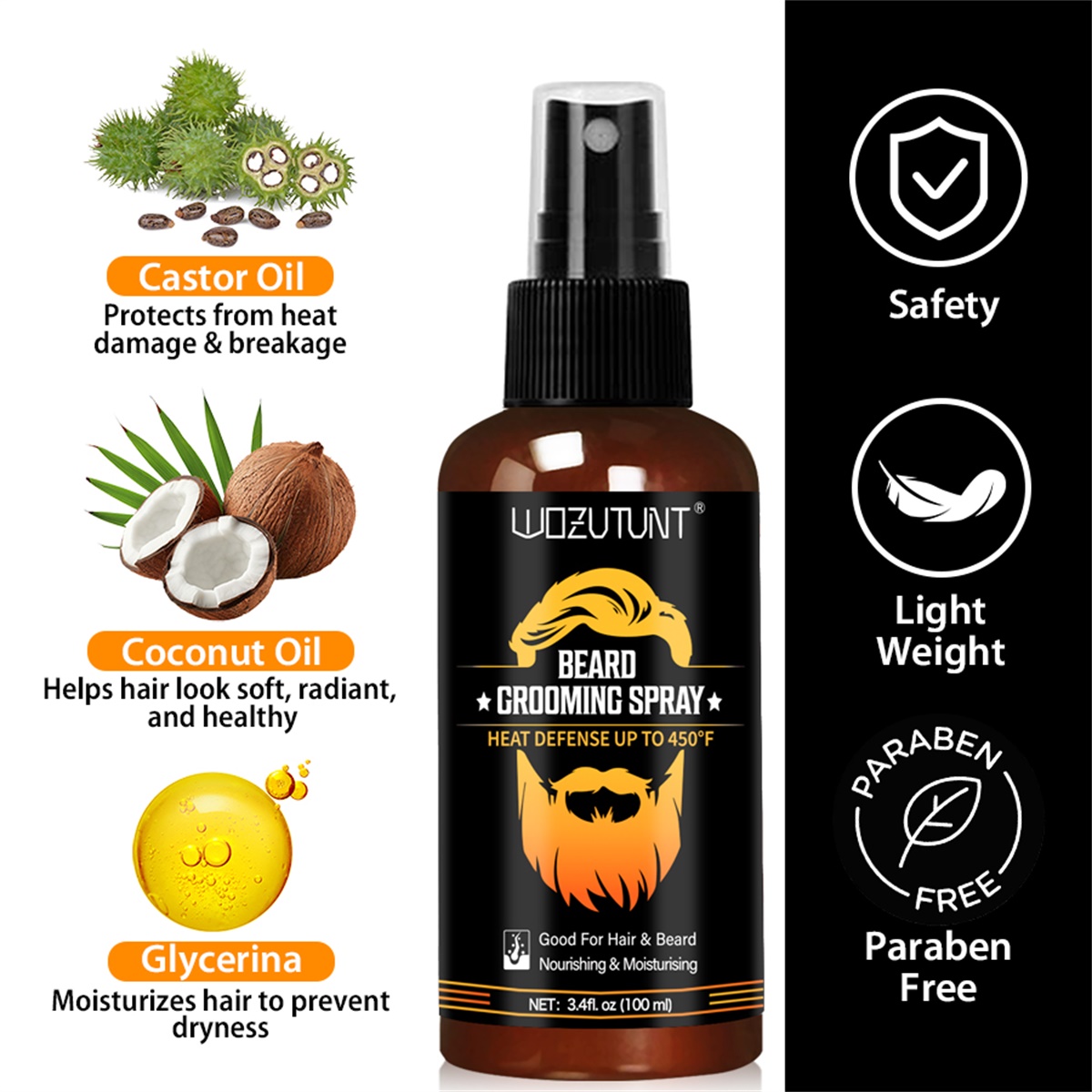 Beard Grooming Spray Protect H - Hair Care Heat Protectant 评论和价格