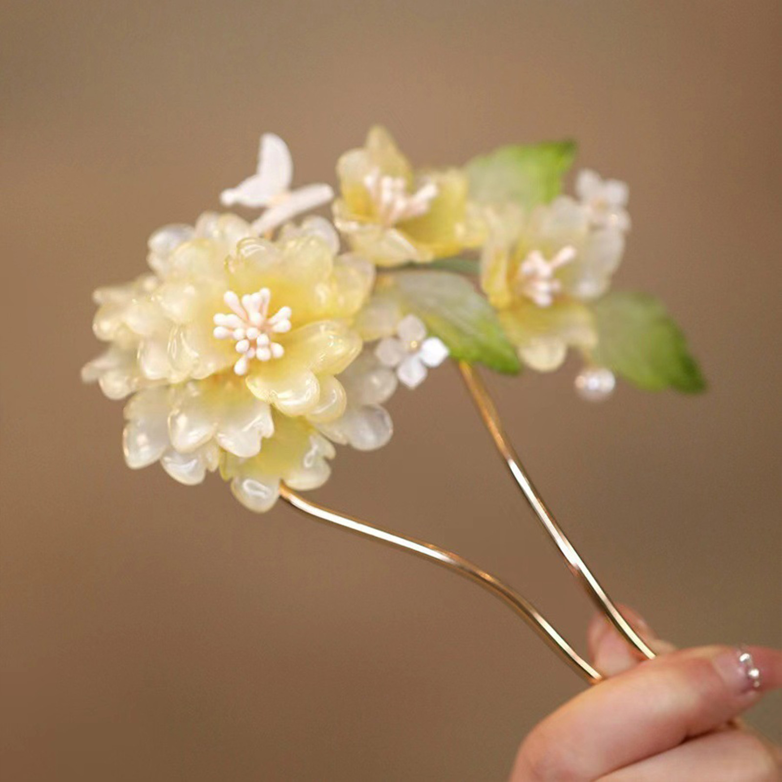 Flower U-shaped Hairpin Chines - Hair Care Japanese 评论和价格