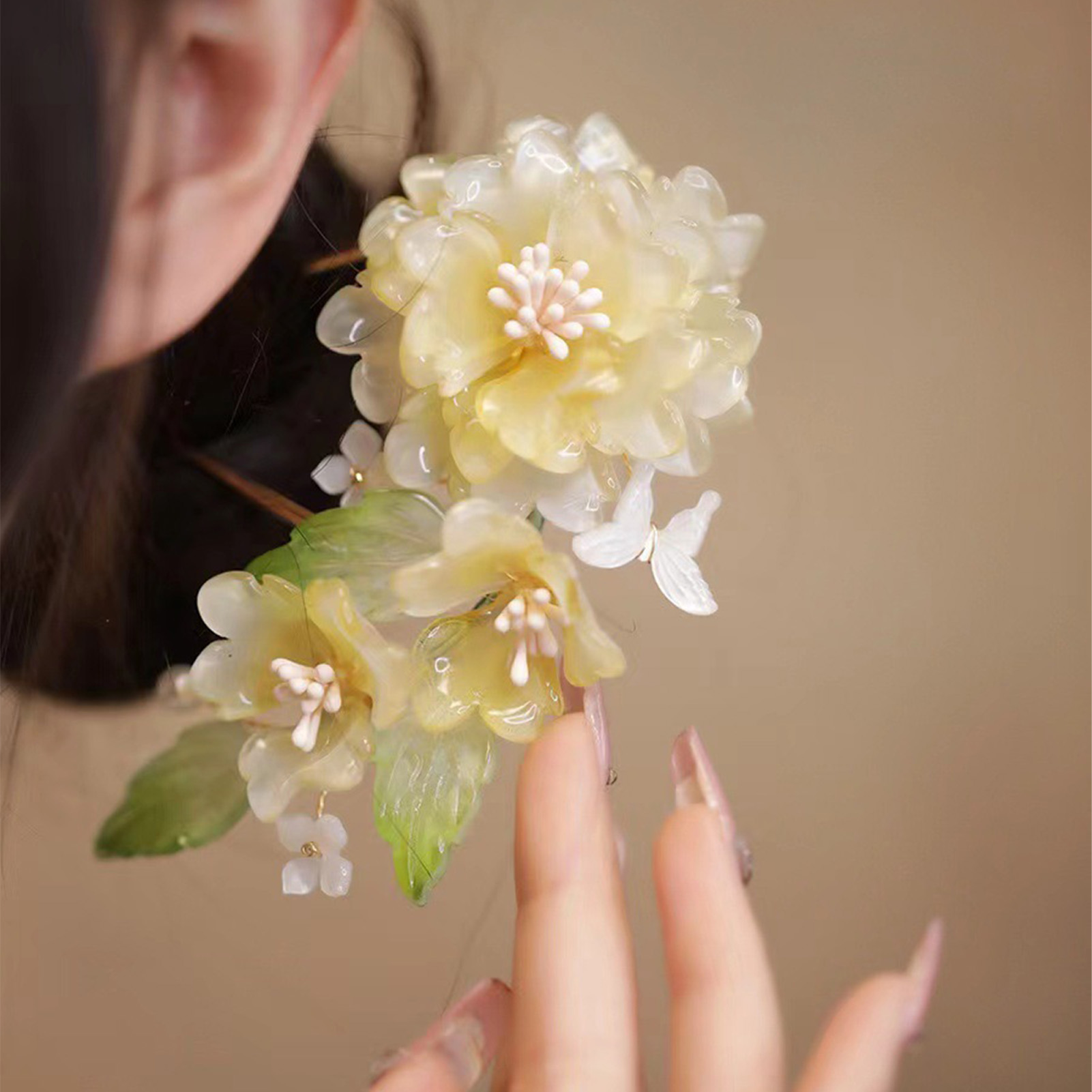 Flower U-shaped Hairpin Chines - Hair Care Japanese 评论和价格