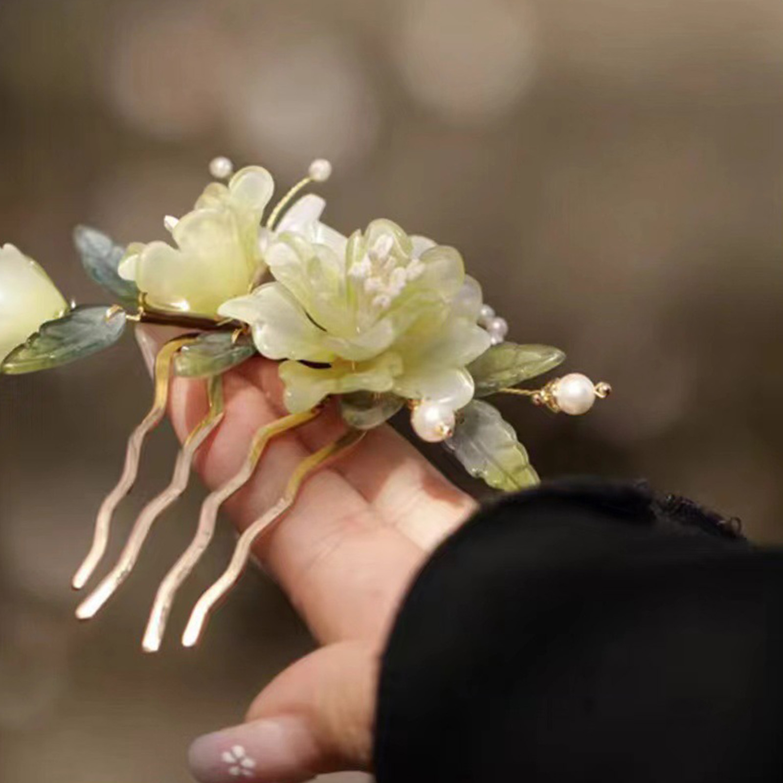 Flower U-shaped Hairpin Chines - Hair Care Japanese 评论和价格