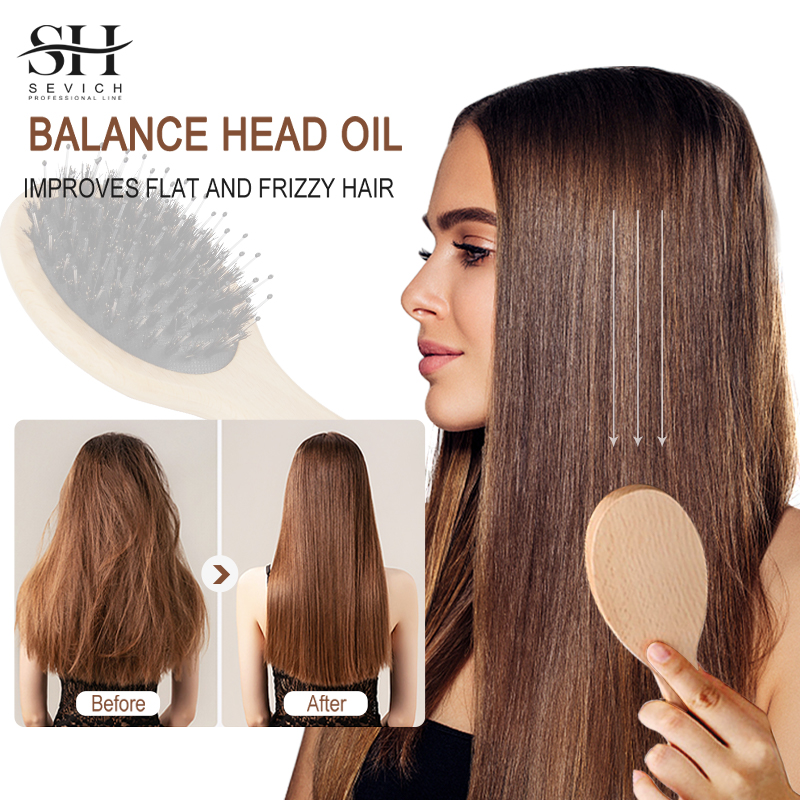 Natural Boar Bristle Hair Fluf - Hair Care Salon 评论和价格
