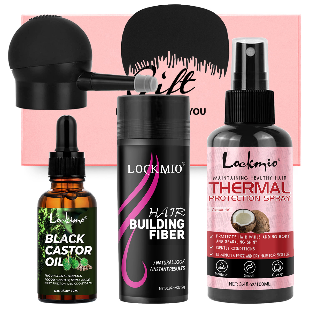 Hair Care and Growth Set Black - Hair Care Heat Protectant 评论和价格